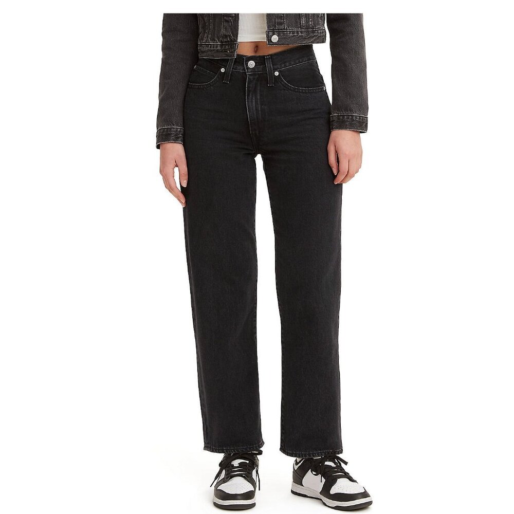 NWT Levi's '94 Baggy Black Denim Jeans. Mid Rise Loose Straight Leg. Size 24W